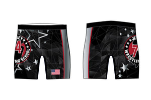 Jersey 74 Wrestling School Sublimated Compression Shorts - 5KounT