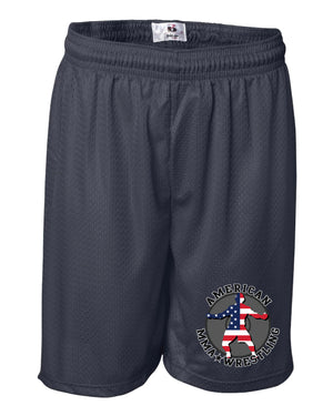 American MMA Wrestling Tech Shorts Navy/Gray - 5KounT2018
