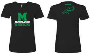 Massabesic Youth Wrestling Cotton Crew Tee (Men's / Women's) - Black - 5KounT