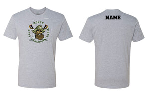 Monte Vista Takedown Club Wrestling Cotton Crew Tee - Black/Heather Gray - 5KounT2018