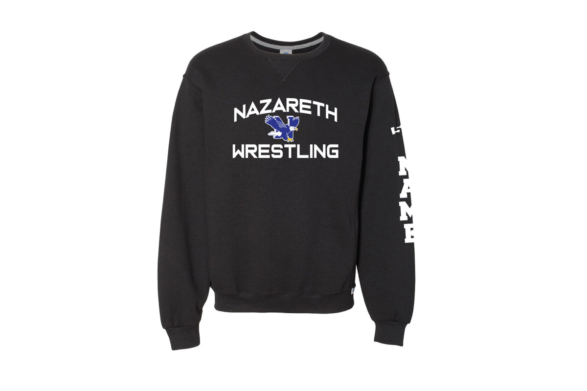 Nazareth Wrestling Cotton Crewneck Sweatshirt - Black