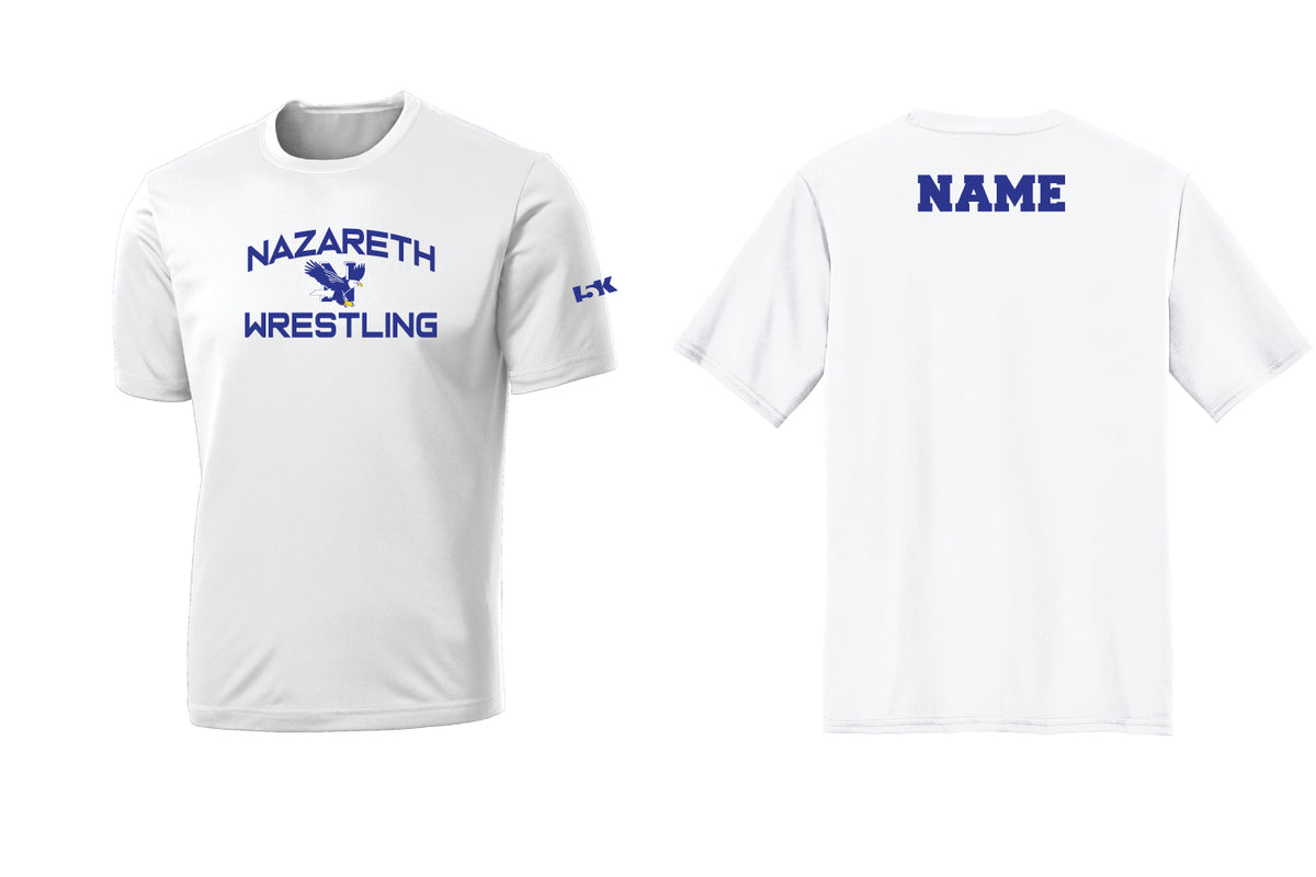 Nazareth Wrestling Dryfit Performance Tee - White