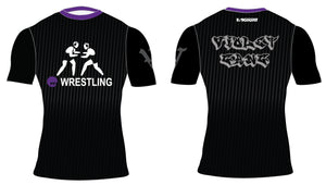 NYU Wrestling Short Sleeve Compression Shirt- Violet Gang Edition - 5KounT