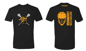 Northwestern Lacrosse Cotton Crew Tee Black/White/Gray - 5KounT2018