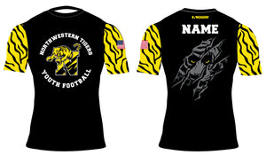 Northwestern Tigers Football Sublimated Compression Shirt - 5KounT2018