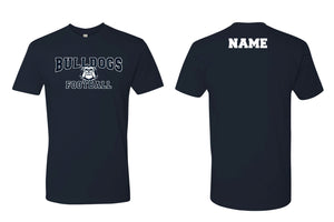 Randolph Football Bulldogs Cotton Crew Tee - Navy - 5KounT