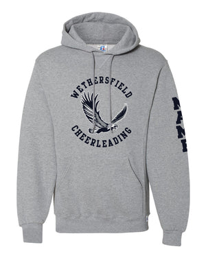 Wethersfield Eagles Cheer Russell Athletic Cotton Hoodie Navy/Gray - 5KounT2018