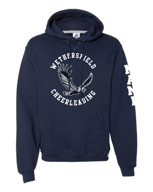 Wethersfield Eagles Cheer Russell Athletic Cotton Hoodie Navy/Gray - 5KounT2018