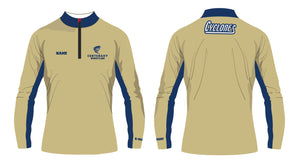 Centenary Wrestling Sublimated Quarter Zip Navy Blue/Gold - 5KounT2018