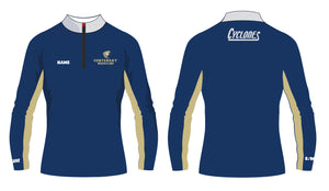 Centenary Wrestling Sublimated Quarter Zip Navy Blue/Gold - 5KounT2018