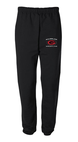 Guilderland Wrestling Cotton Sweatpants - Black - 5KounT2018