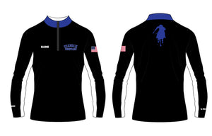 Teaneck Wrestling Sublimated Quarter Zip - Black / Royal - 5KounT2018