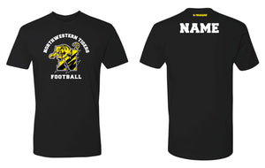 Northwestern Tigers Football Cotton Crew Tee - Black/Gray - 5KounT2018