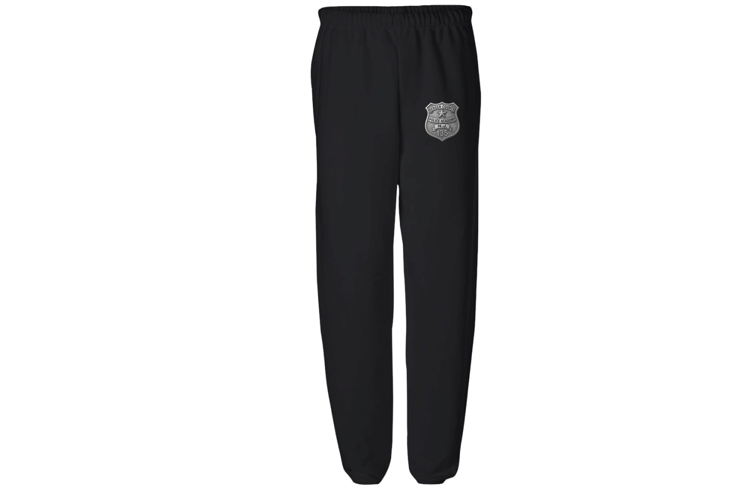 #135 Bergen County Police Academy Cotton Sweatpants - Black