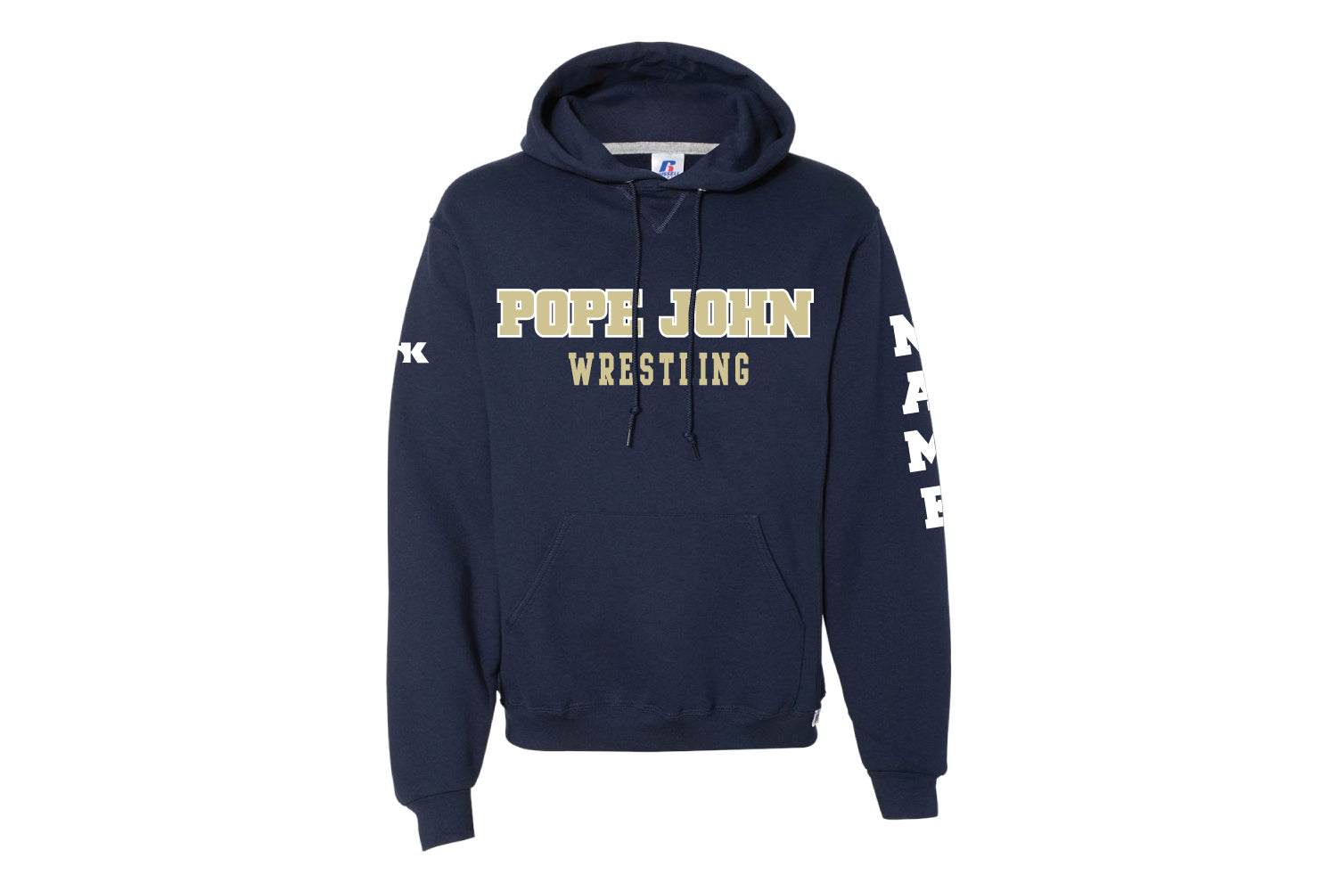 Pope John Wrestling Cotton Hoodie - Navy
