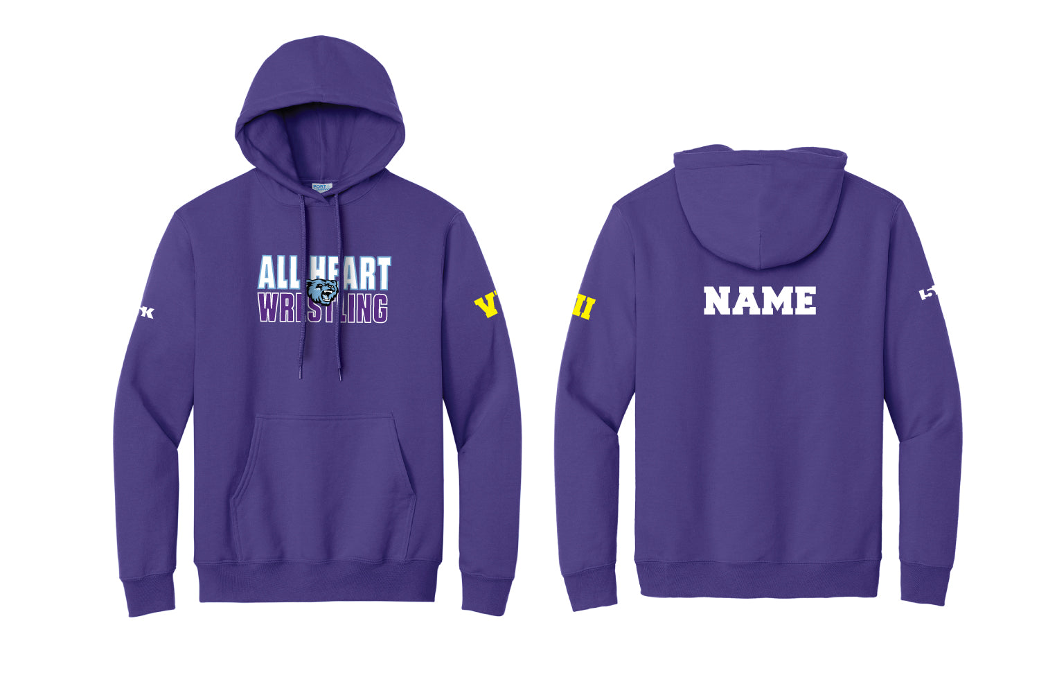 All Heart Wrestling Cotton Hoodie - Purple