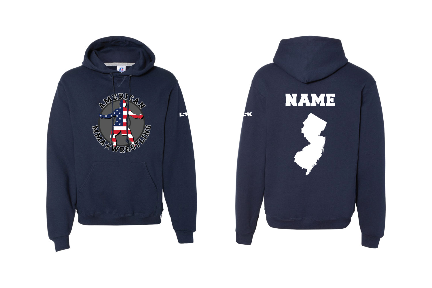 American MMA Wrestling Hoodie - Navy