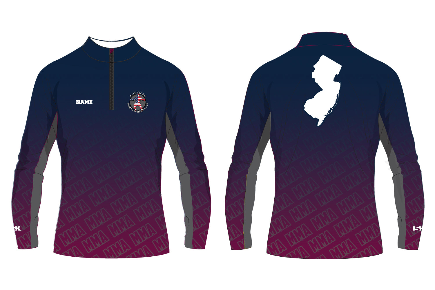 American MMA Wrestling Sublimated Quarter Zip