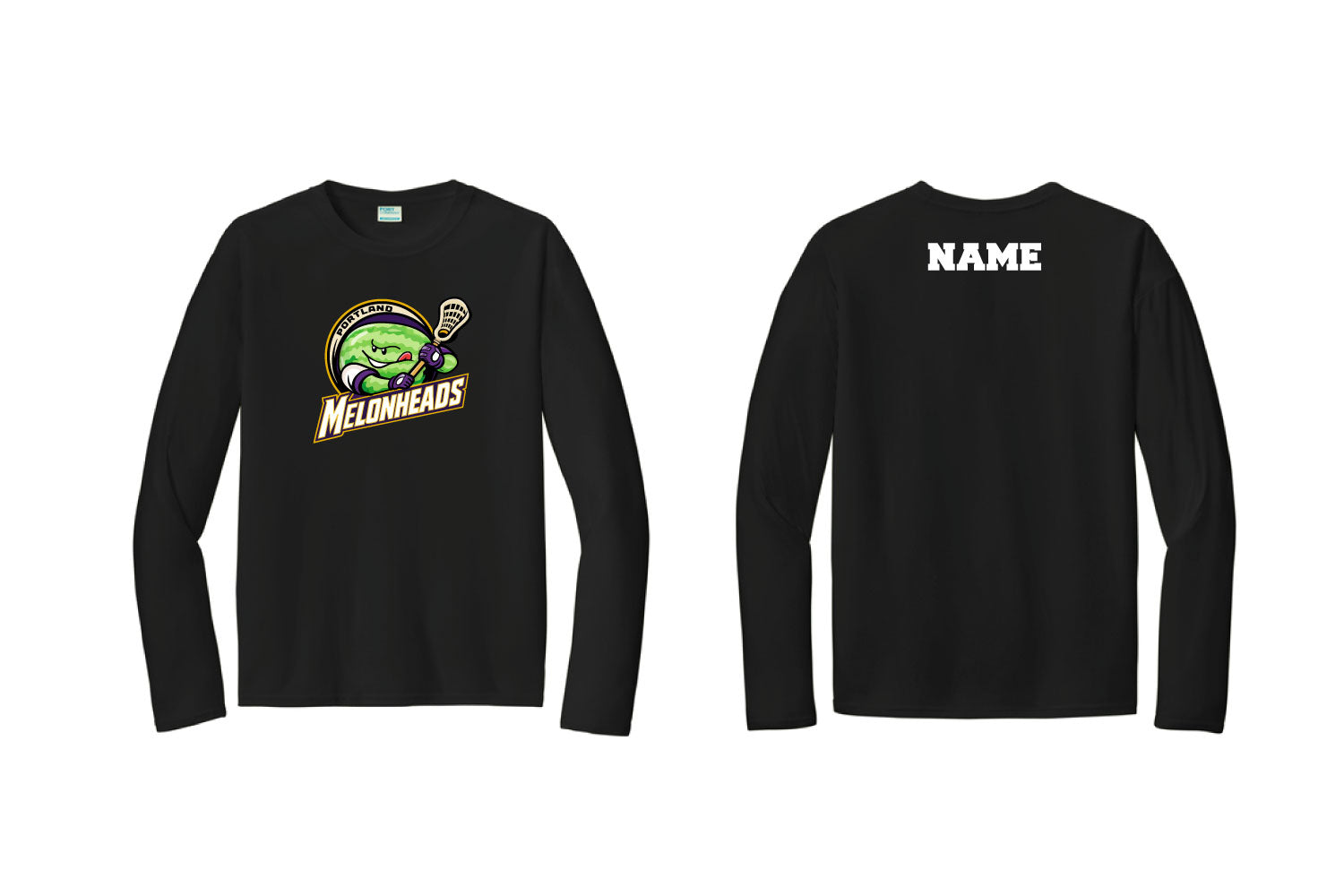 Melonheads Lax Dryfit Long Sleeve Shirt - Black