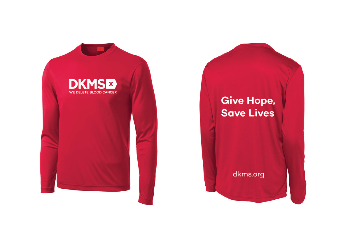 DKMS Dryfit Long Sleeve Tee - Red
