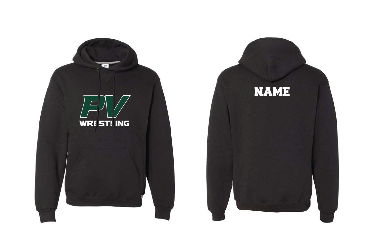 Pascack Valley Wrestling Cotton Hoodie - Black