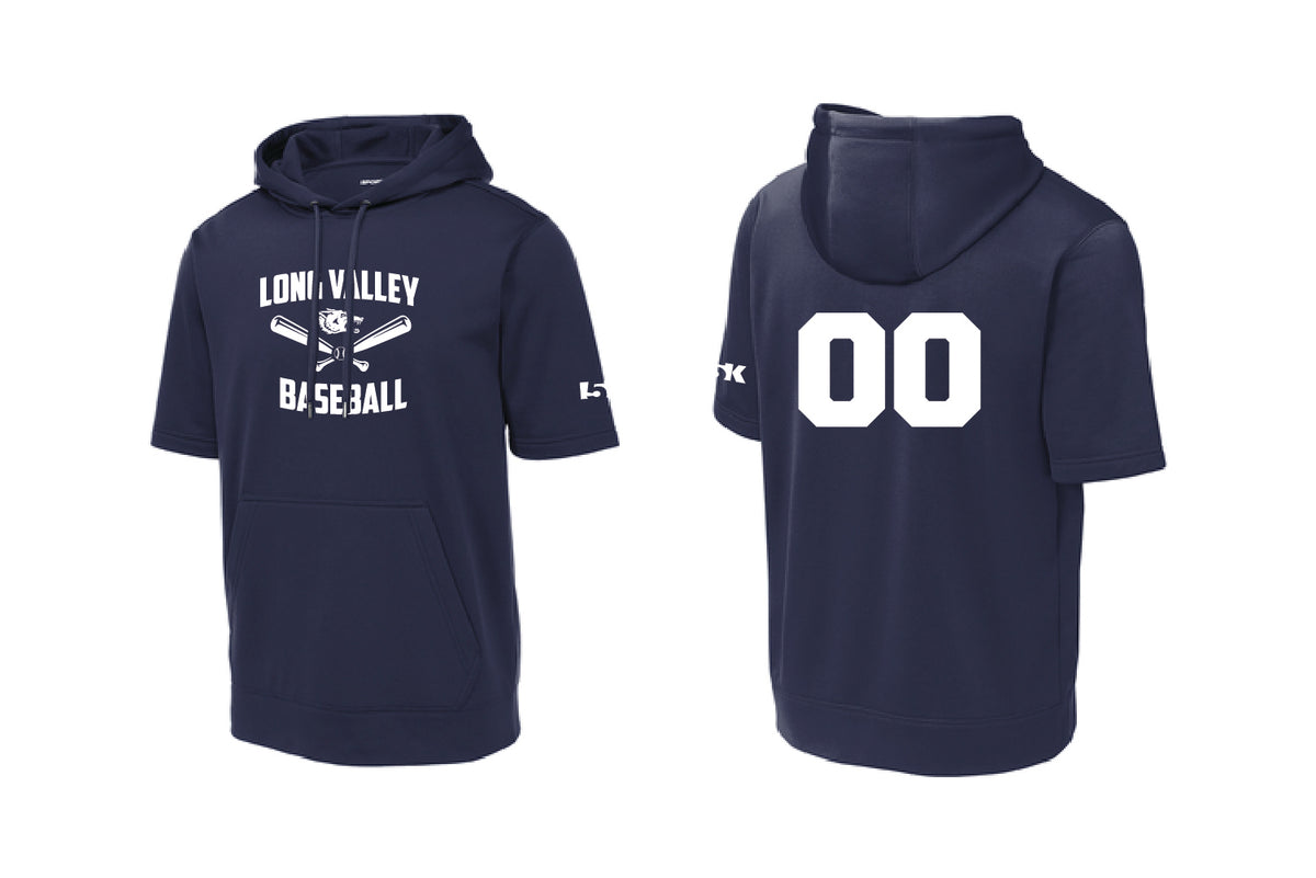 Long Valley Baseball Short Sleeve DryFit Hoodie - Navy