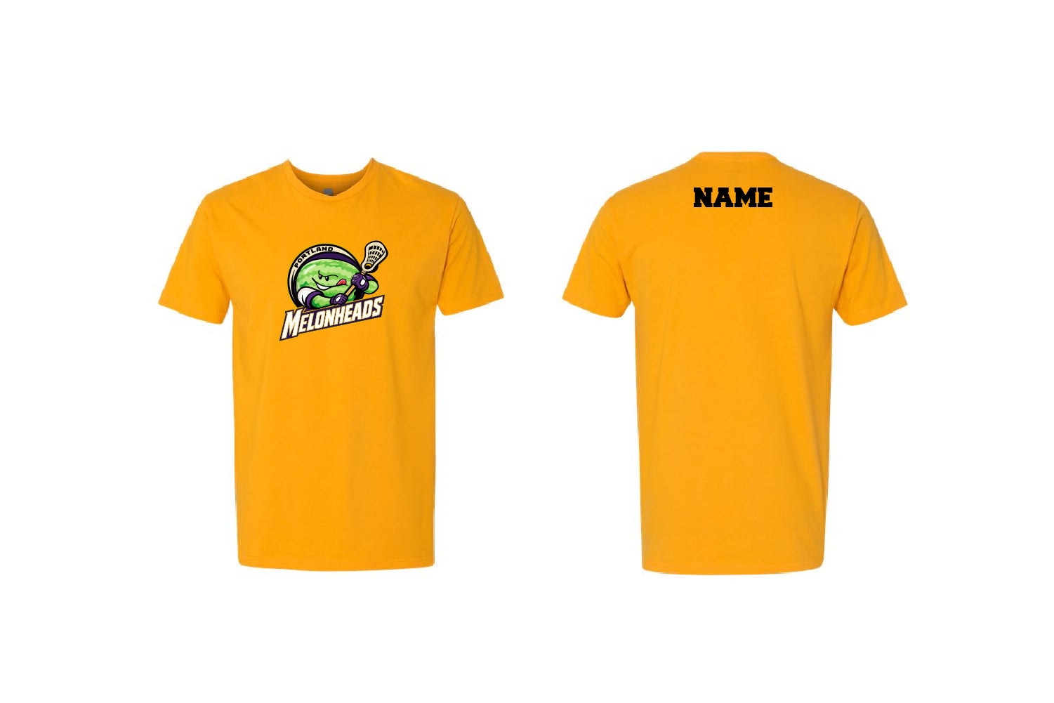 Melonheads Lax Dryfit Performance Tee - Gold