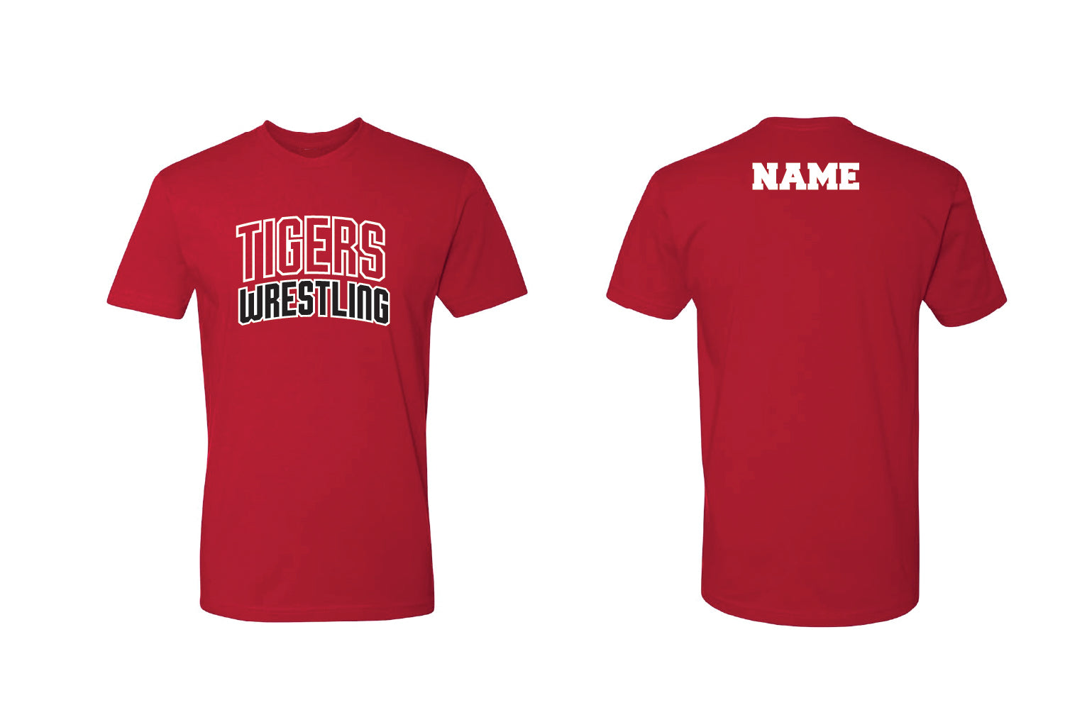 Tyngsborough Wrestling Cotton Crew Tee - Red