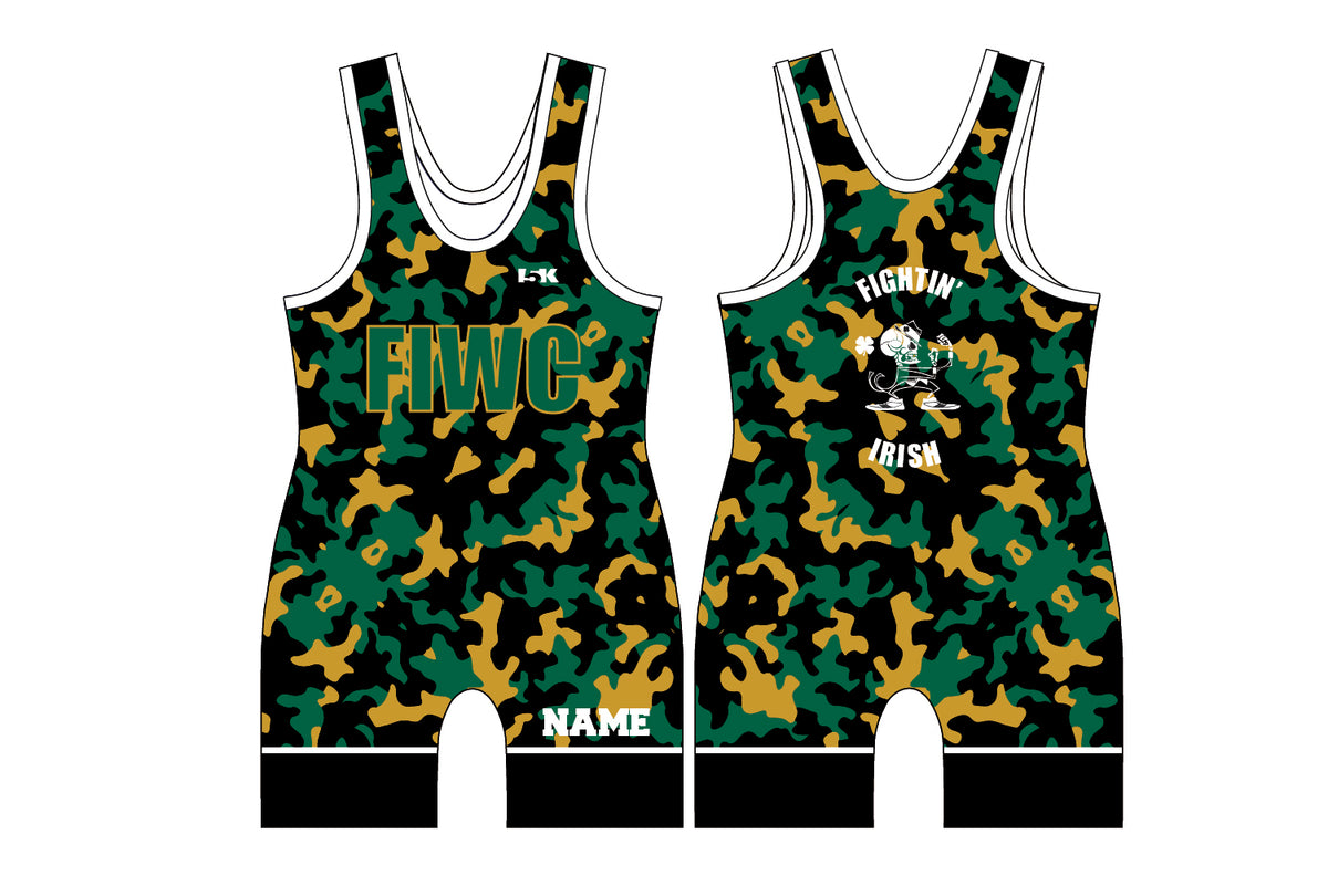 Fightin' Irish Wrestling Sublimated Men's Singlet - Camo Design