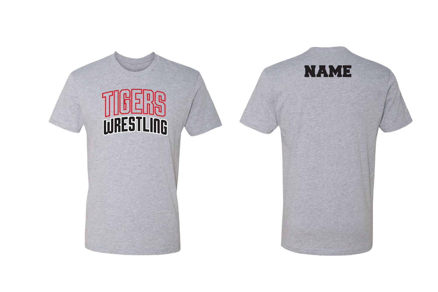 Tyngsborough Wrestling Cotton Crew Tee - Gray