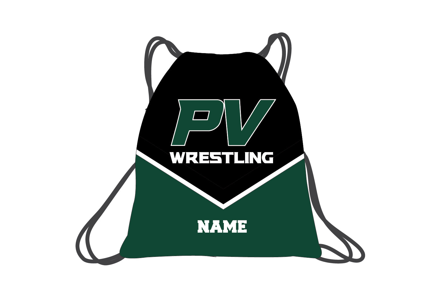 Pascack Valley Wrestling Sublimated Drawstring Bag