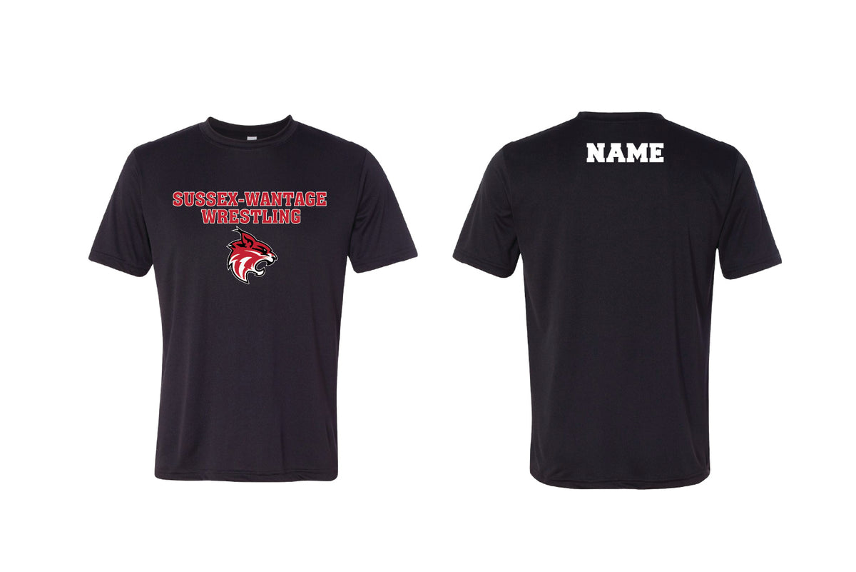 SW Wildcats Wrestling Dryfit Performance Tee - Black