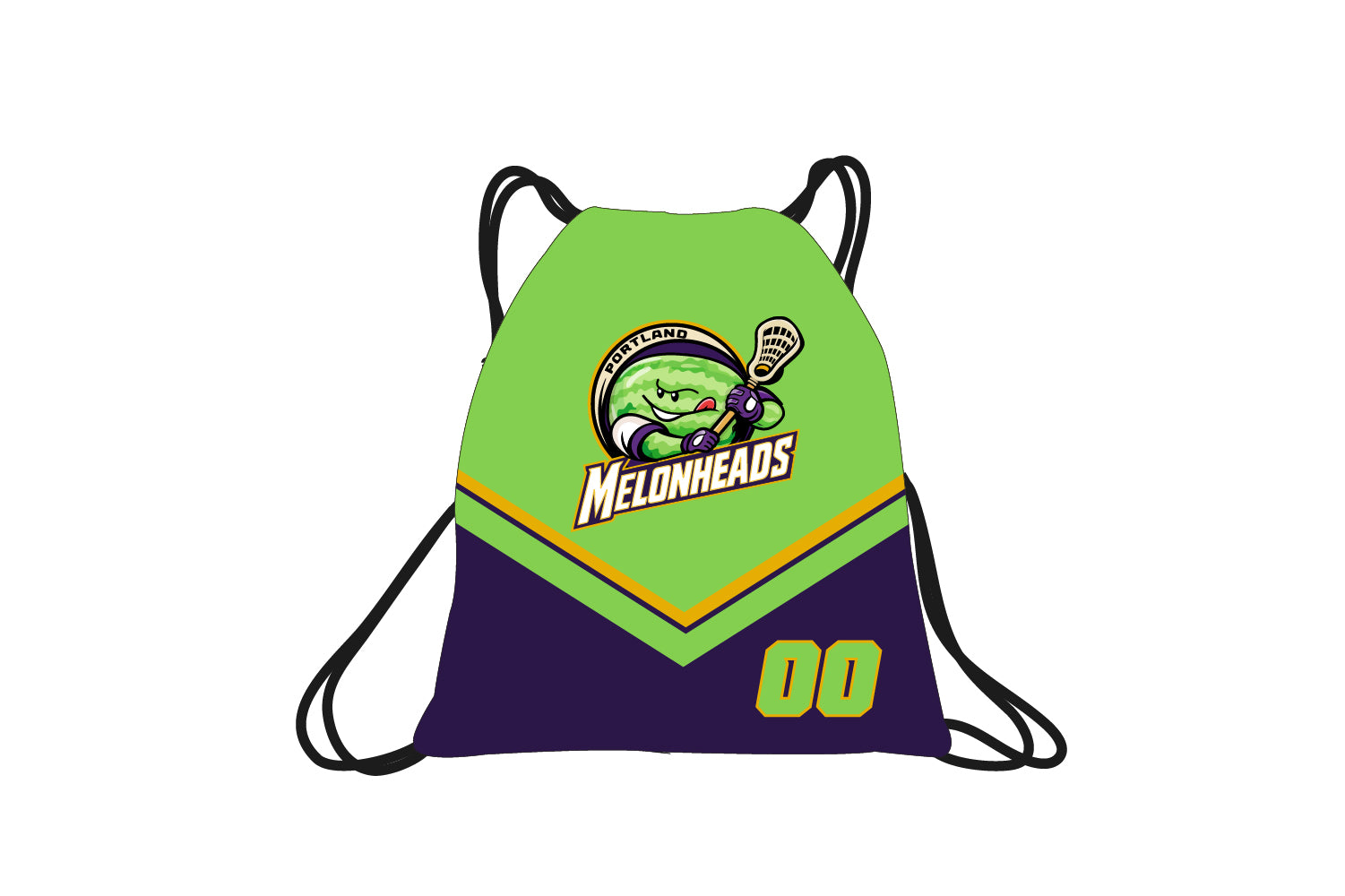 Melonheads Lax Sublimated Drawstring Bag