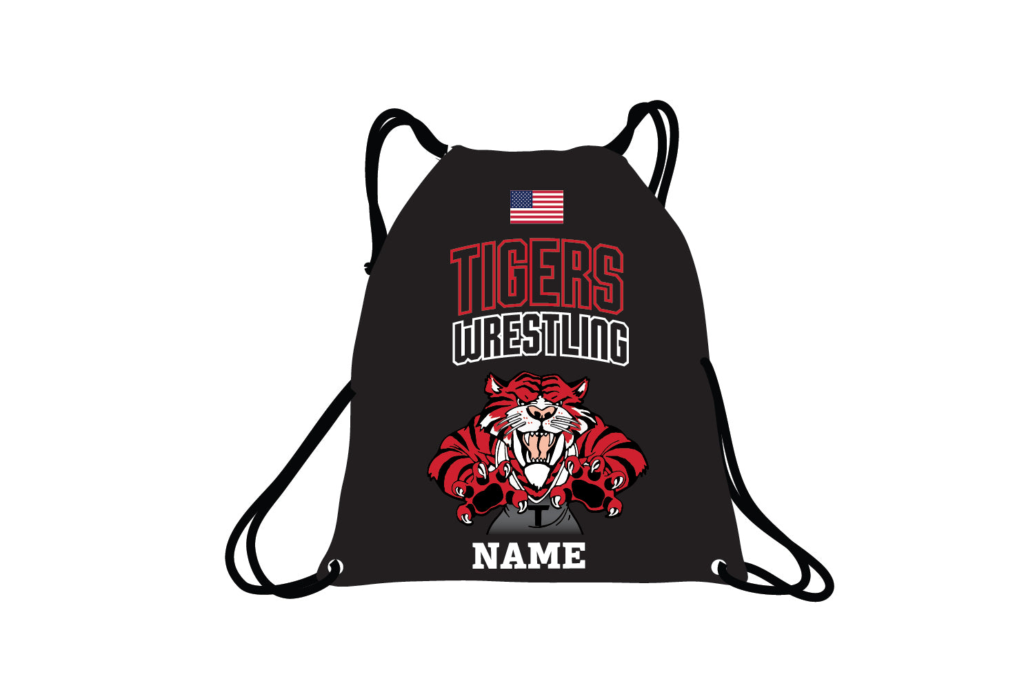 Tyngsborough Wrestling Sublimated Drawstring Bag