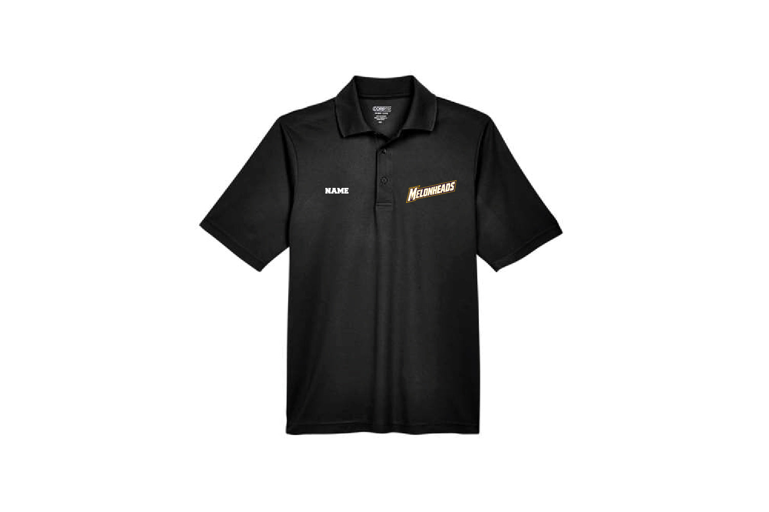 Melonheads Lax Men's Polyester Pique Polo Shirt - Black