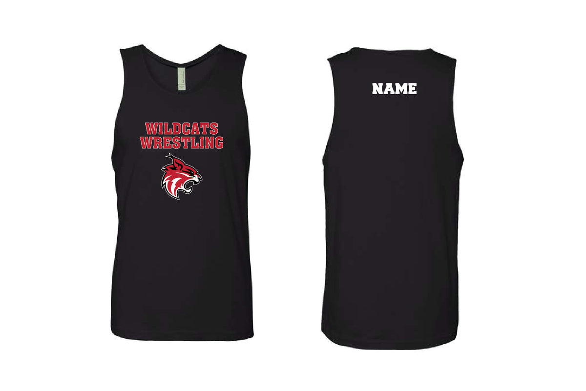 SW Wildcats Wrestling Men's Cotton Tank Top - Black