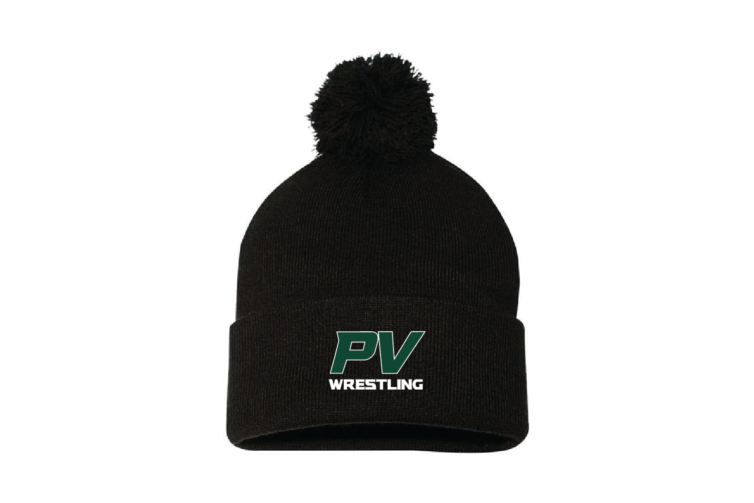 Pascack Valley Wrestling Beanie Hat - Black