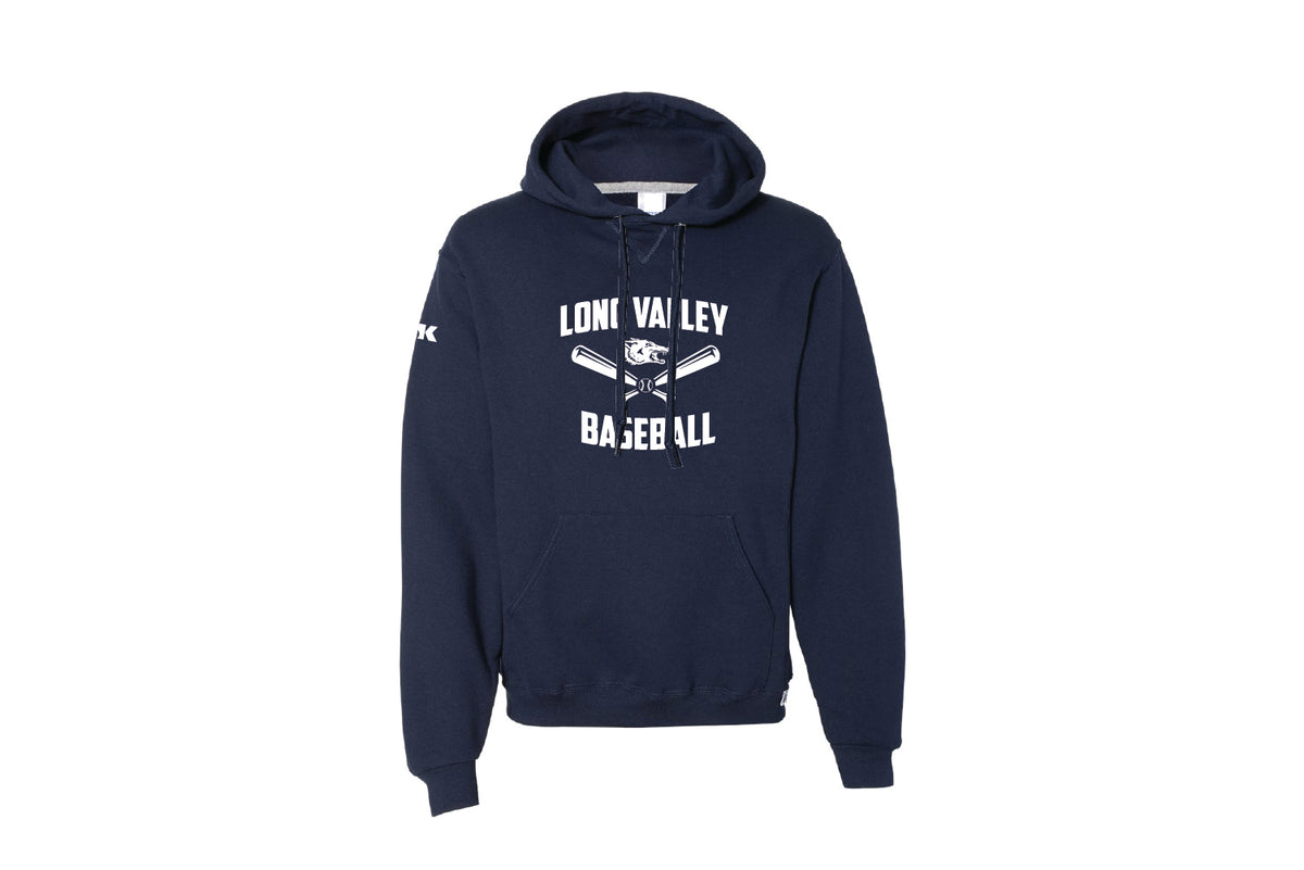 Long Valley Baseball Cotton Hoodie - Navy