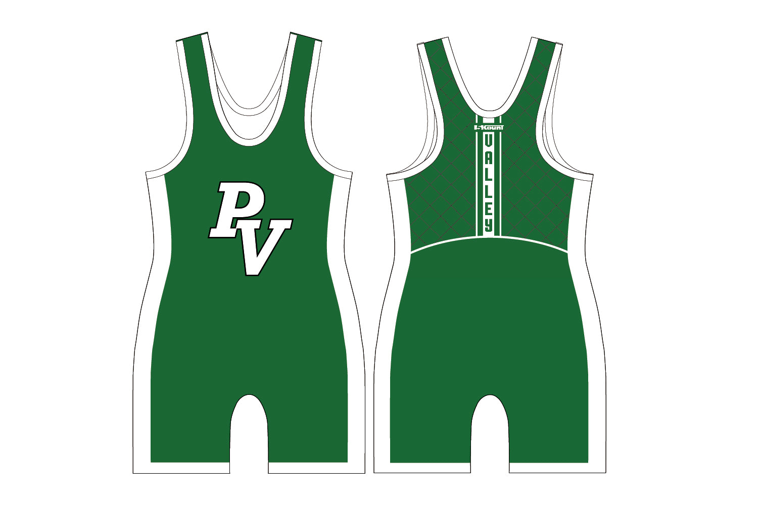 Pascack Valley Wrestling Sublimated Men's Singlet - Green