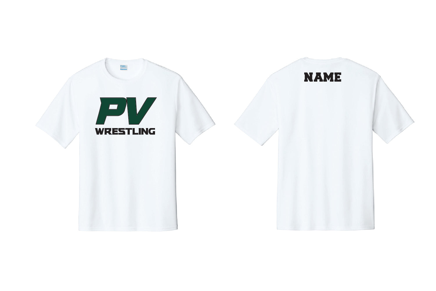 Pascack Valley Wrestling Dryfit Performance Tee - White
