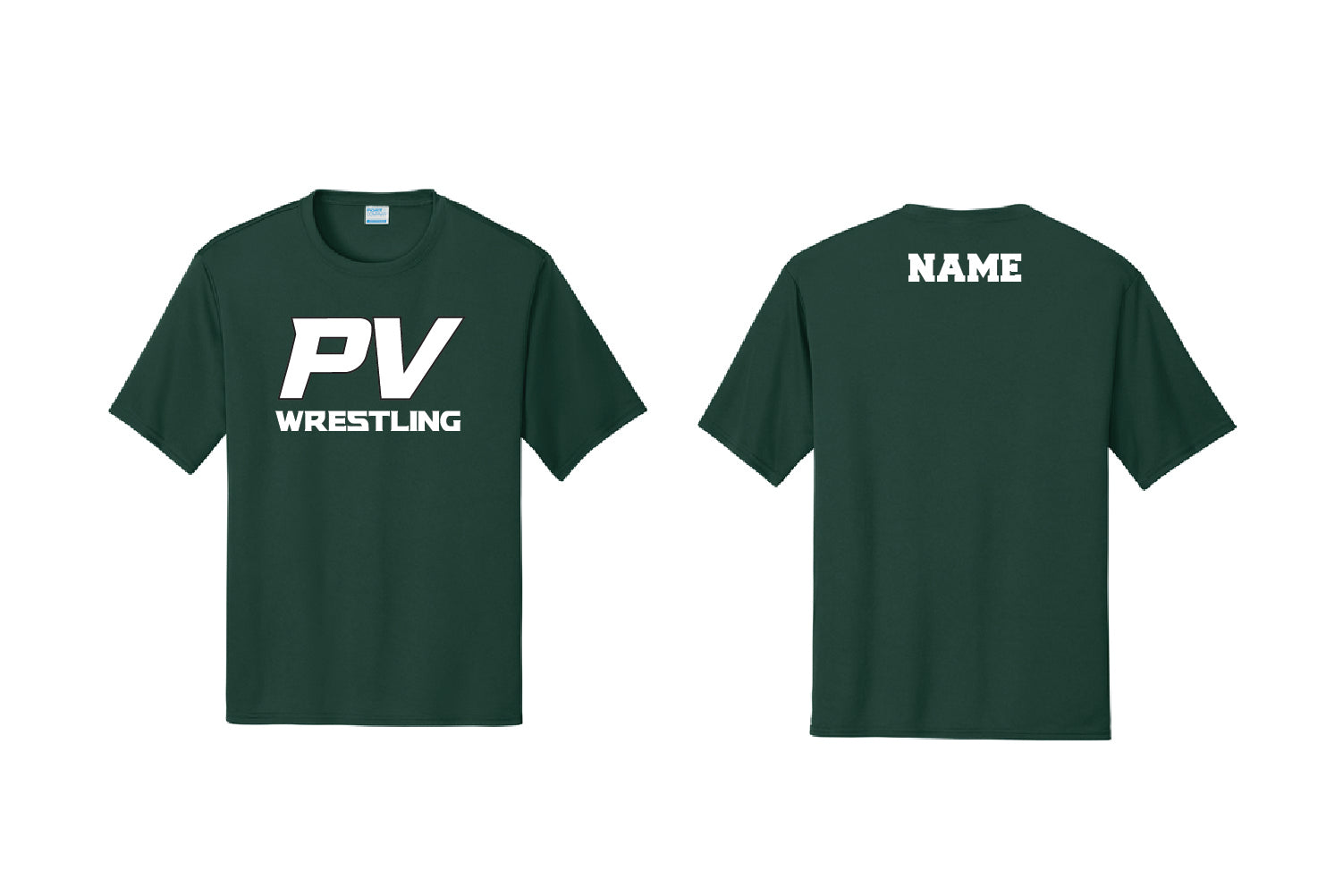 Pascack Valley Wrestling Dryfit Performance Tee - Forest Green