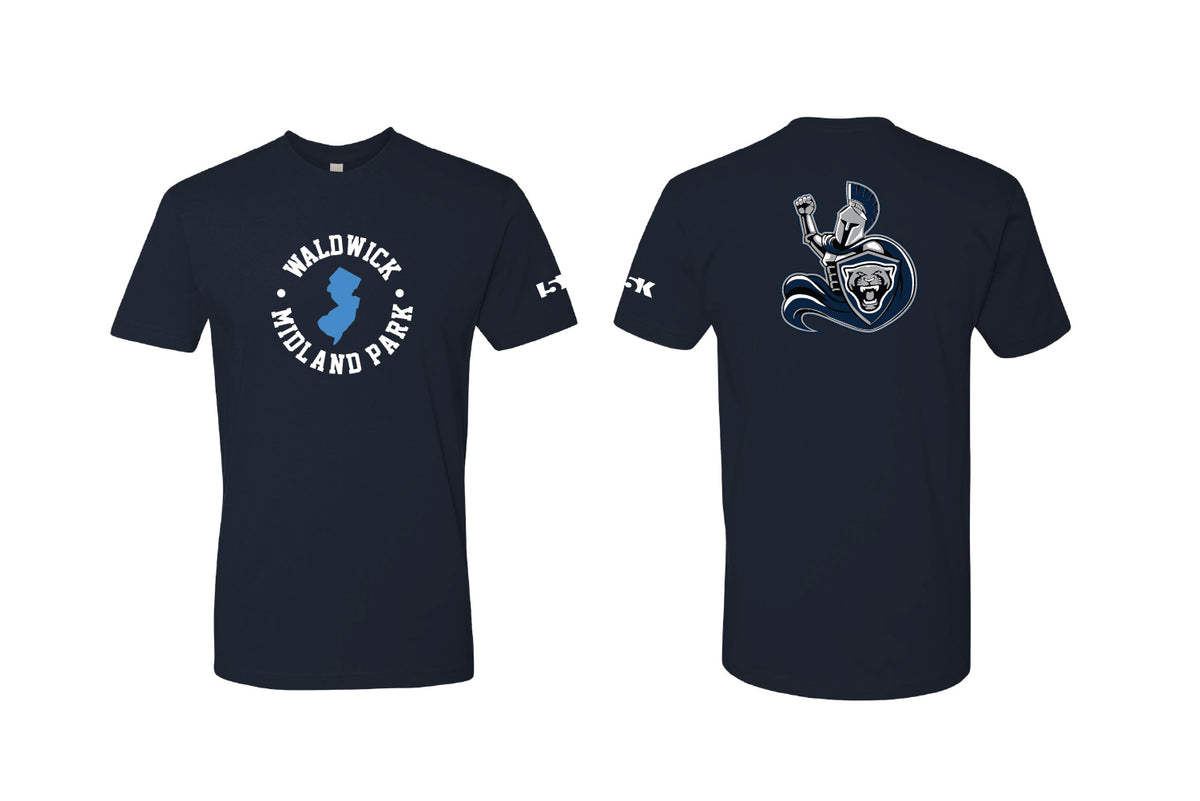 Waldwick / Midland Park Wrestling Cotton Crew Tee - Navy