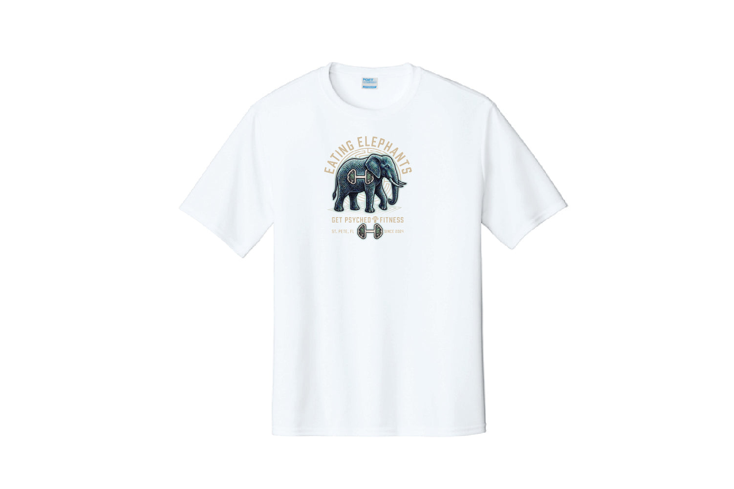 Get Psyched Fitness Dryfit Performance Tee - Pick Your Color (Eating Elephants)