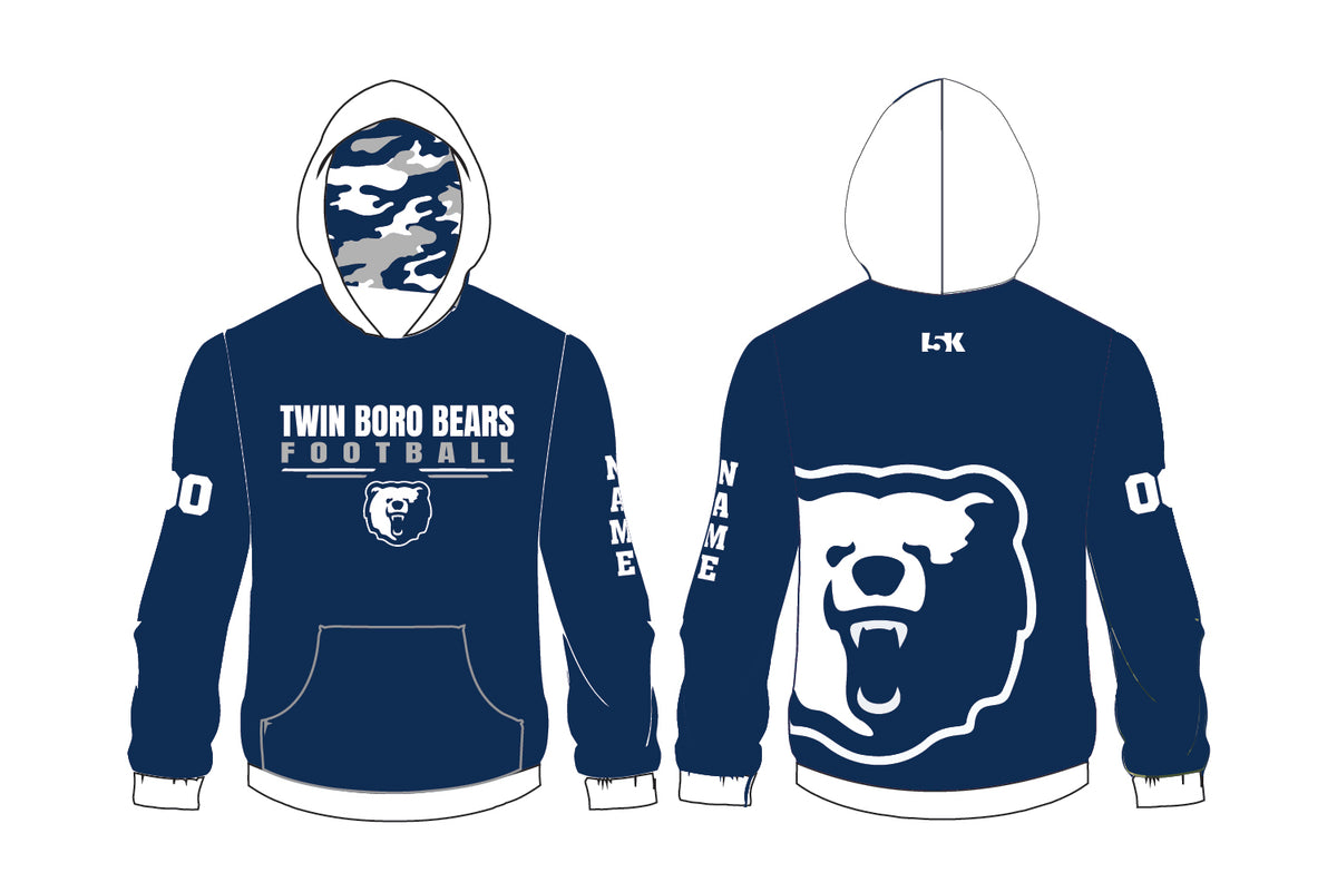 Twin Boro Football Sublimated Hoodie - Navy Design