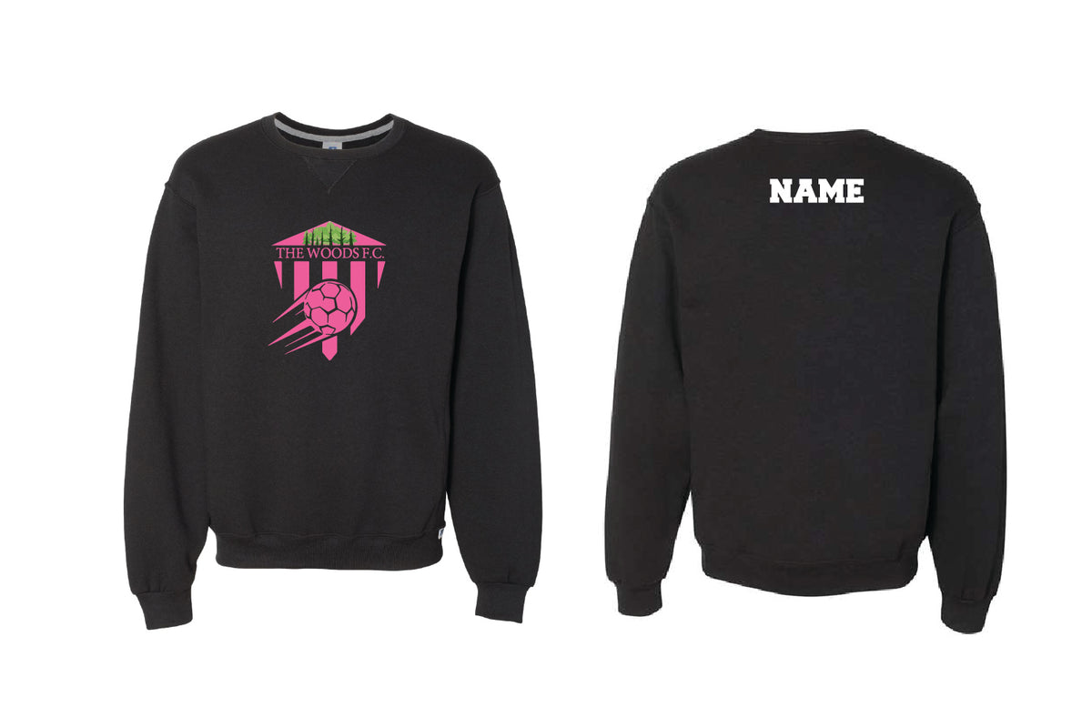 Woods FC Soccer Cotton Crewneck Sweatshirt - Black
