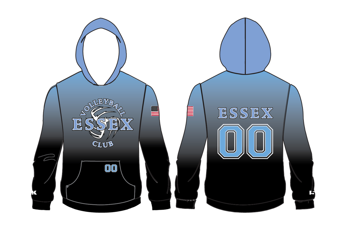 Essex Volleyball Club Sublimated Hoodie - Fade Design