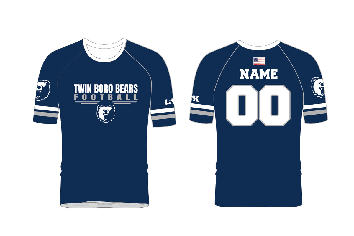 Twin Boro Football Sublimated Practice Shirt - Navy Design