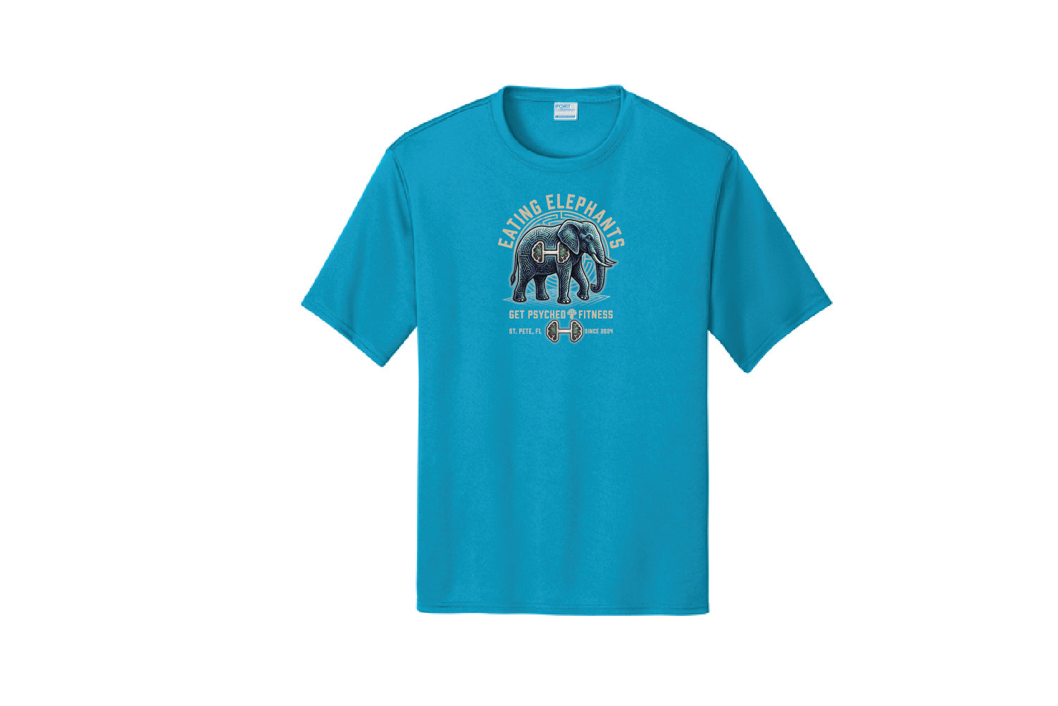 Get Psyched Fitness Dryfit Performance Tee - Pick Your Color (Eating Elephants)