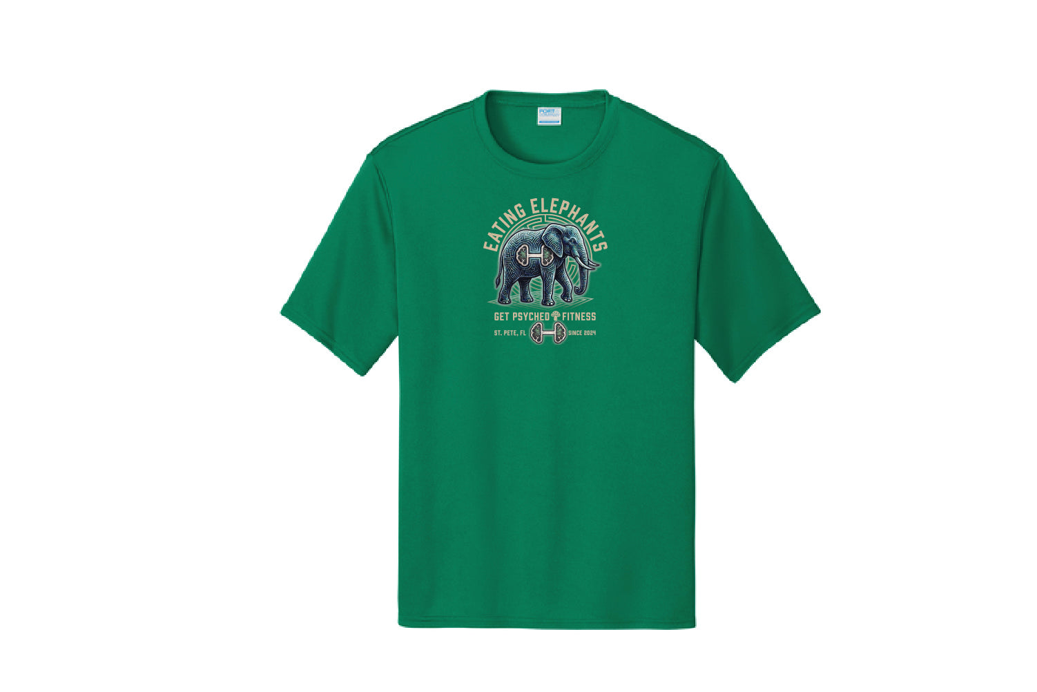 Get Psyched Fitness Dryfit Performance Tee - Pick Your Color (Eating Elephants)