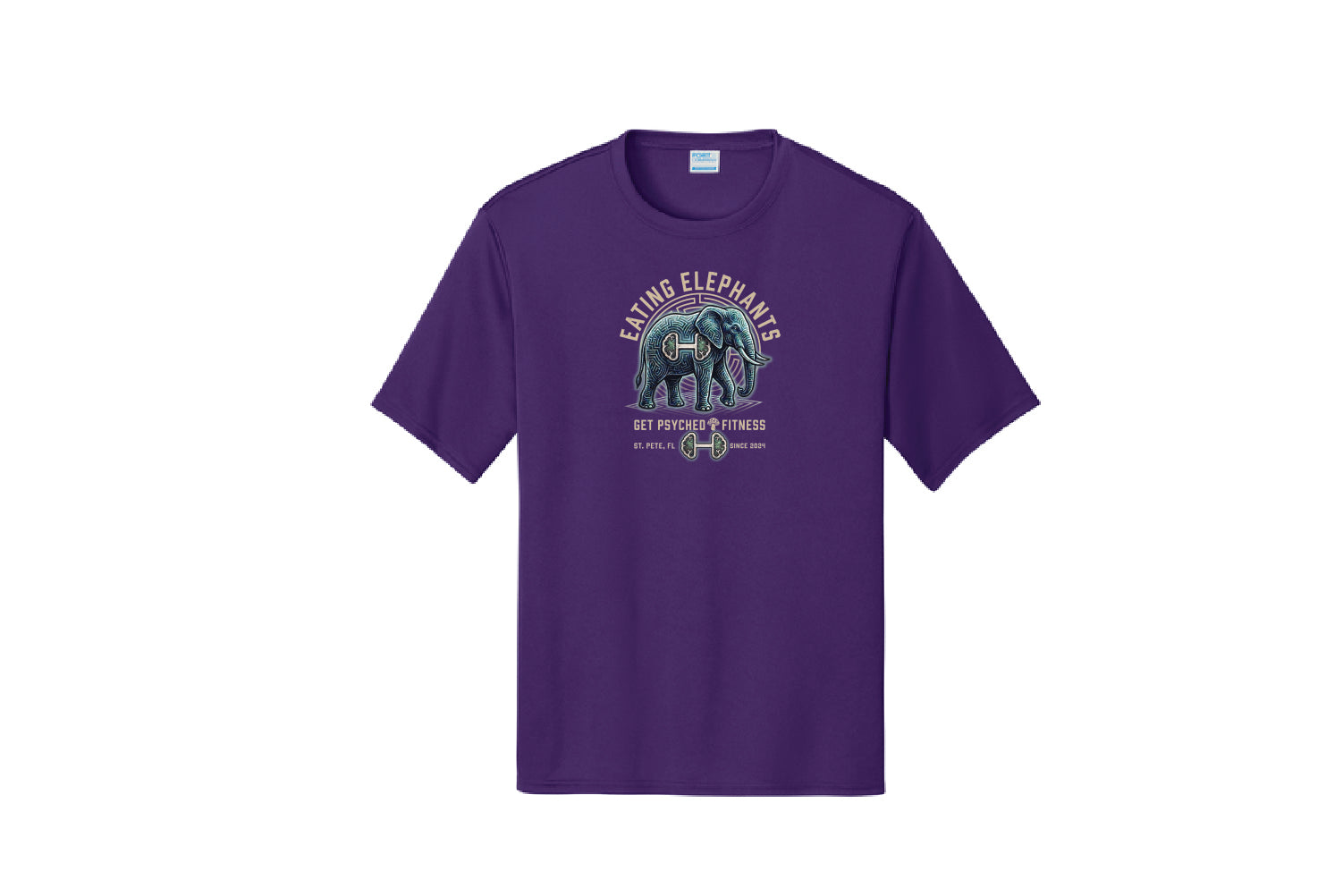 Get Psyched Fitness Dryfit Performance Tee - Pick Your Color (Eating Elephants)